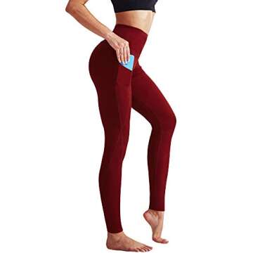 NELEUS 3 Pack Tummy Control High Waist Running Workout Leggings,9017,Black,Grey,Red,US L,EU XL