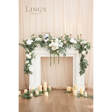 Ling's Moment 9FT Flower Garland for Weddings and Decor
