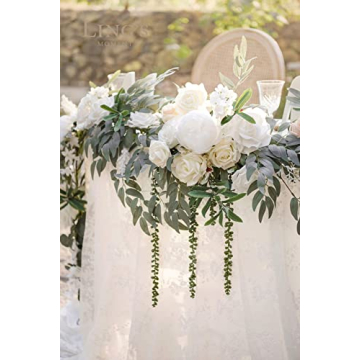 Ling's Moment 9FT Flower Garland for Weddings and Decor