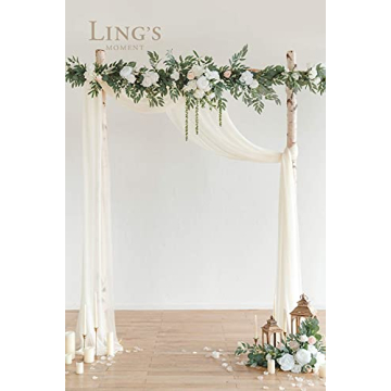 Ling's Moment 9FT Flower Garland for Weddings and Decor
