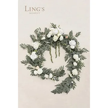 Ling's Moment 9FT Flower Garland for Weddings and Decor