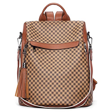 Telena Backpack Purse for Women, PU Leather Anti Theft Travel Backpack Purse Shoulder Bags with Tass...