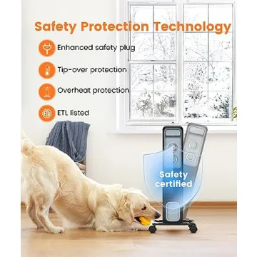 Cozy Joy Pebble Oil Filled Radiator Heater for Comfortable Warmth