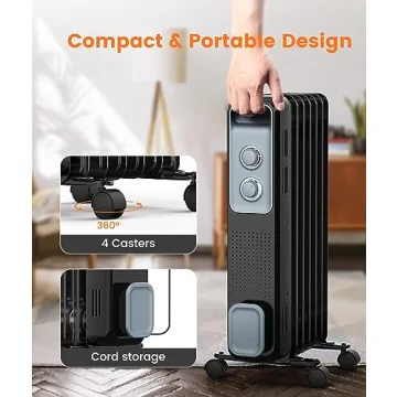 Cozy Joy Pebble Oil Filled Radiator Heater for Comfortable Warmth