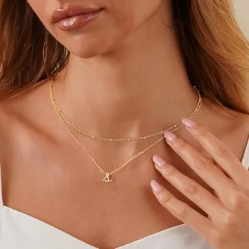 Buy Yoosteel Gold Layered Initial Necklaces for Women