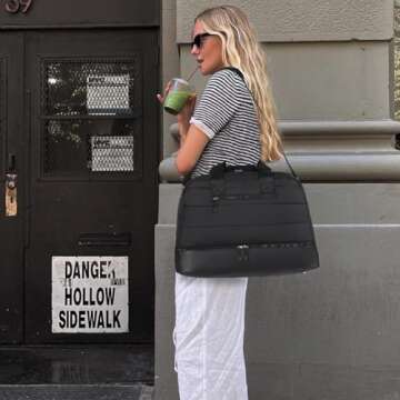 CAMTOP Travel Weekender Bags for Women with Shoe Compartment Quilted Puffer Tote Bag Carry on Duffel Bag for Overnight Hospital Bag for Women Labor Delivery