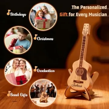 Personalized Wooden Guitar Pick Case - Custom Engraved Storage
