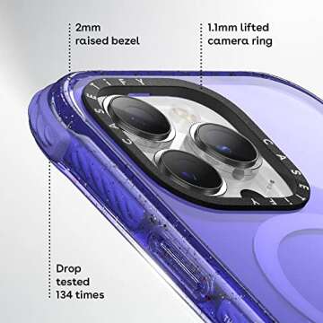 CASETiFY Ultra Impact iPhone 14 Pro Max Case [5X Military Grade Drop Tested / 11.5ft Drop Protection] - Peri Purple
