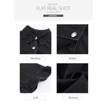 Chic Denim Babydoll Dress for Modern Women - Sidefeel