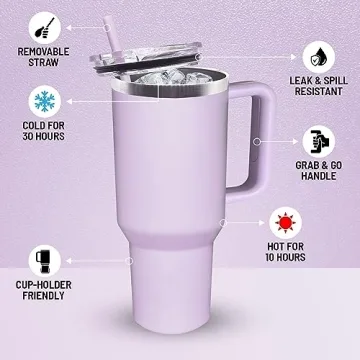 Crave Cups 40oz Insulated Tumbler - Spill Proof and Stylish