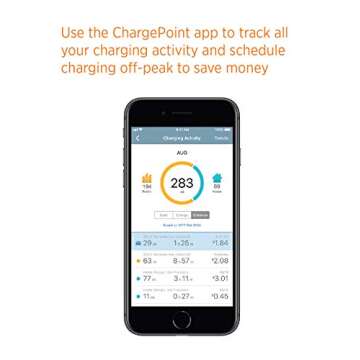 ChargePoint Home WiFi Enabled Electric Vehicle (EV) Charger - Level 2 240V, 32A Electric Car Charger for All EVs, UL Listed, ENERGY STAR Certified, Hardwired, 25 Ft Cable