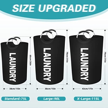 StorageRight 90L Large Laundry Basket for Efficient Laundry Solutions