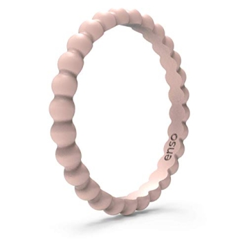 Enso Stackable Beaded Silicone Wedding Ring - Hypoallergenic & Comfortable