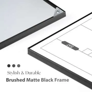 ARCOBIS Dry Erase Calendar for Wall, 36" x 24" Magnetic Monthly White Board Calendar Dry Erase, Hanging Whiteboard Planner for School, Home, Office, Black Frame