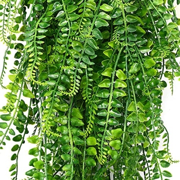 SzJias Artificial Hanging Plants Ferns for Patio Decor
