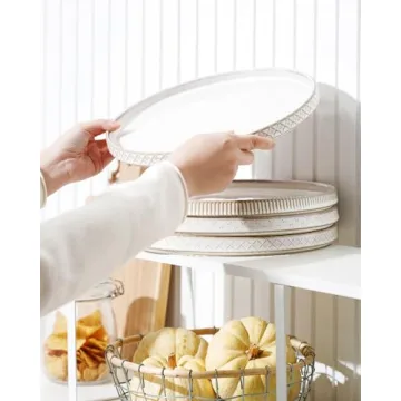 Getstar 10.5" Ceramic Dinner Plates Set of 4