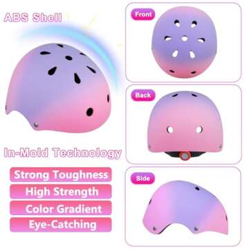 Wisekiddy Kids Bike Helmet Toddler Helmets for Kids 3-5-8 Years Girls Boys Youth Bicycle Helmet for Scooter Balance Bike Roller Skating Skateboard Helmet