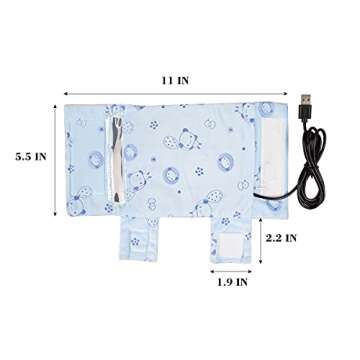 ZUKIBO Portable Bottle Warmer Keeper USB Travel Bottle Warmer for Breastmilk, Baby Gear for Night Fe...