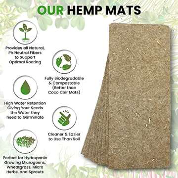 Hemp Mats for ZestiGreens Microgreens & Wheatgrass Kit