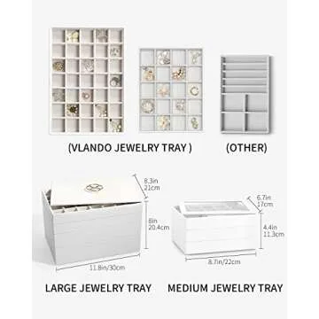 Elegant Vlando Jewelry Organizer Tray for Stylish Storage