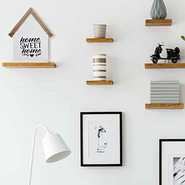 Jetec 1 Pcs Wooden Home Sign Welcome Home Table Sign Rustic Sweet Farmhouse Decor Double Sided House Shape Wood Block for Tabletop Shelf Desk Tiered Tray Window Wall Room Decor