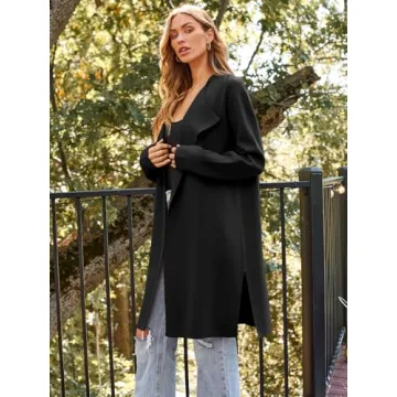 LILLUSORY Women's Stylish Cashmere Sweater Coat