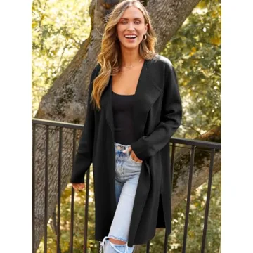 LILLUSORY Women's Stylish Cashmere Sweater Coat
