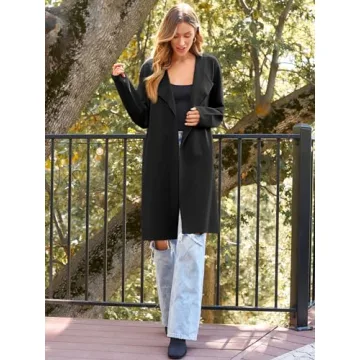 LILLUSORY Women's Stylish Cashmere Sweater Coat