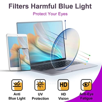 VISOONE Blue Light Blocking Glasses for Stylish Eye Protection