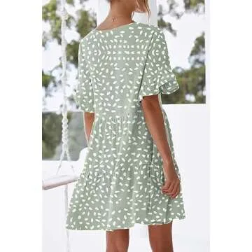 Stylish nclook Womens Summer Mini Dress with Pockets