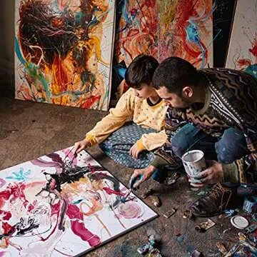 Pre Stretched Canvases for Painting 24x36 2 Pack Large Blank Canvas Boards for Acrylic Pouring and Oil Painting, 100% Cotton, 5-Time Gesso Primed