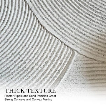 Zessonic White Boho Abstract Wall Art - 28 Inch Artwork