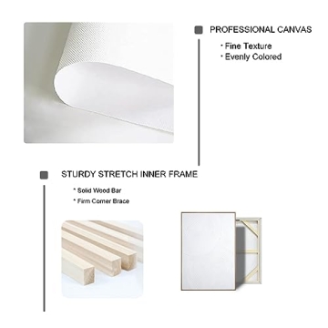 Zessonic White Boho Abstract Wall Art - 28 Inch Artwork