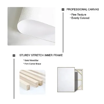 Zessonic White Boho Abstract Wall Art - 28 Inch Artwork