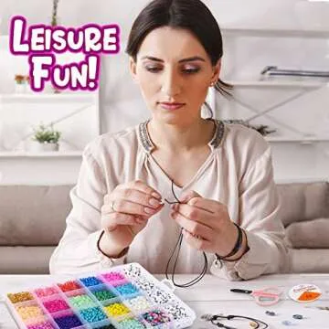 FUNZBO Bead Jewelry Making Kit for Kids and Adults