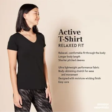 Stylish Amazon Essentials Women's Tech Stretch T-Shirt