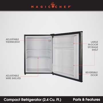 Magic Chef Mini Refrigerator for Office or Dorms 2.4 Cubic Feet
