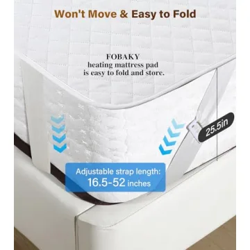 Heated Mattress Pad Queen 80"×60", Fits Mattresses up to 25.6" Deep, 10 Heat Settings, Dual Controllers, Fast Heating, Memory & Preheat Functions, 12-Hour Auto-Off