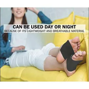 Physix Gear Arch Support Bands for Foot discomfort comfort - Arch comfort Compression Bands, Arch Support Band for Plantar Fasciitis, Arch Compression Support, Arch Sleeves, Foot Arch, Black, S