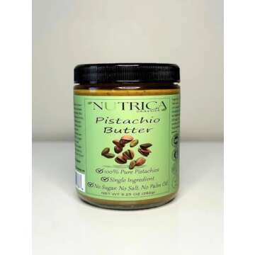 Premium Pure Pistachio Butter - Vegan, No Additives, Perfect for Flavors and Recipes