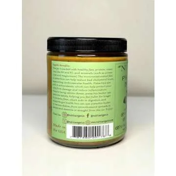 Gourmet 100% Pure Pistachio Butter - No Additives, Vegan, 18.5oz