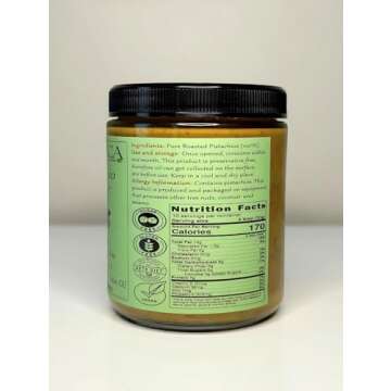 Gourmet 100% Pure Pistachio Butter - No Additives, Vegan, 18.5oz