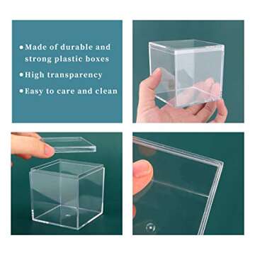 dedoot Small Acrylic Box Set - Clear Storage Boxes 4 Pack