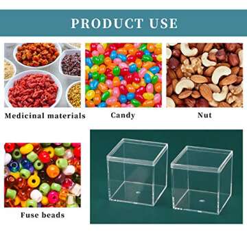 dedoot Small Acrylic Box Set - Clear Storage Boxes 4 Pack