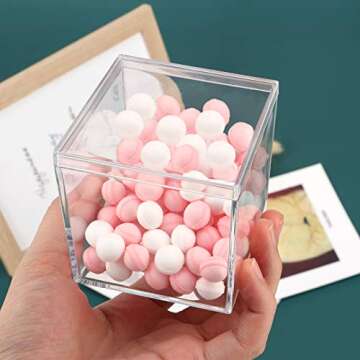 dedoot Small Acrylic Box Set - Clear Storage Boxes 4 Pack