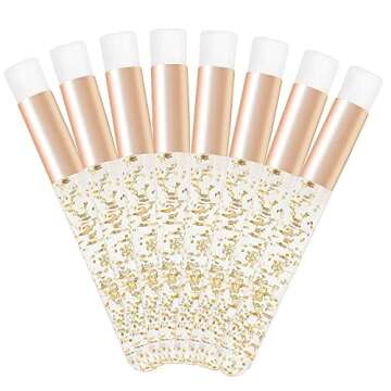 30PCS Crystal Lash Extension Cleanser Shampoo Brushes Peel Off Blackhead Brush Remover Tool,Nose Pore Deep Cleaning Brush For Eyelash Extensions (glittler gold)