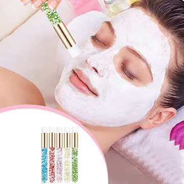 30PCS Crystal Lash Extension Cleanser Shampoo Brushes Peel Off Blackhead Brush Remover Tool,Nose Pore Deep Cleaning Brush For Eyelash Extensions (glittler gold)