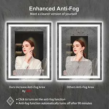 VanPokins LED Bathroom Mirror with Gradient Lighting