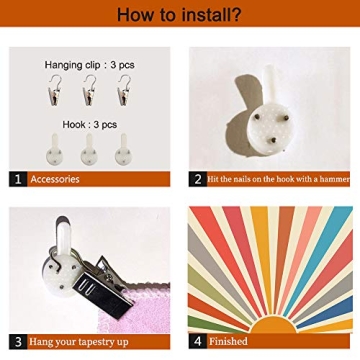 SHUIHAN Vintage Sun Tapestry for Bright Home Decor