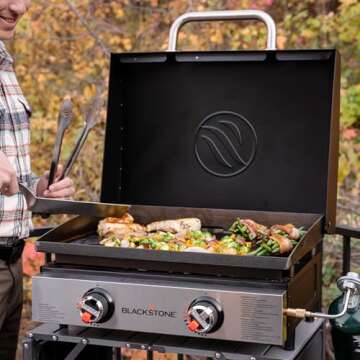 Blackstone 5011 22” Tabletop Griddle Hood, Powder Coated Steel, Black